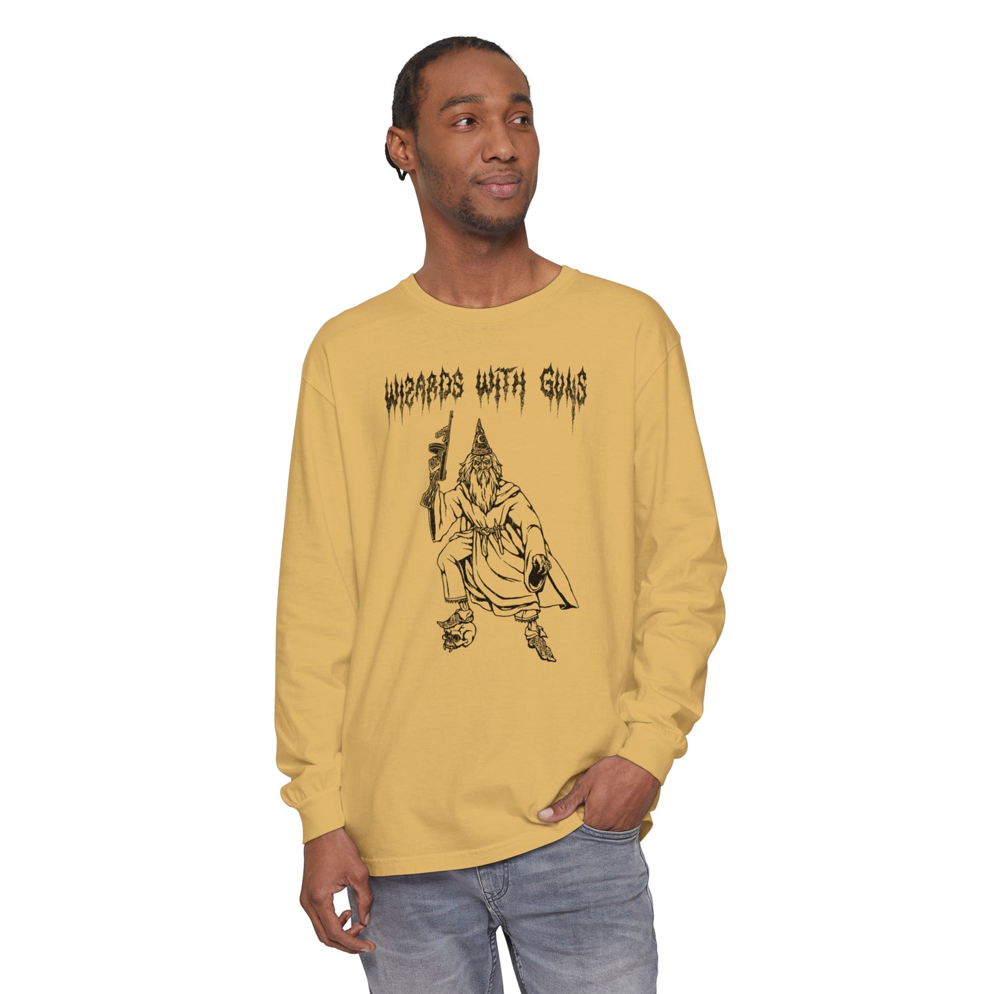 Wizard Tommy Gun Long Sleeve T-Shirt