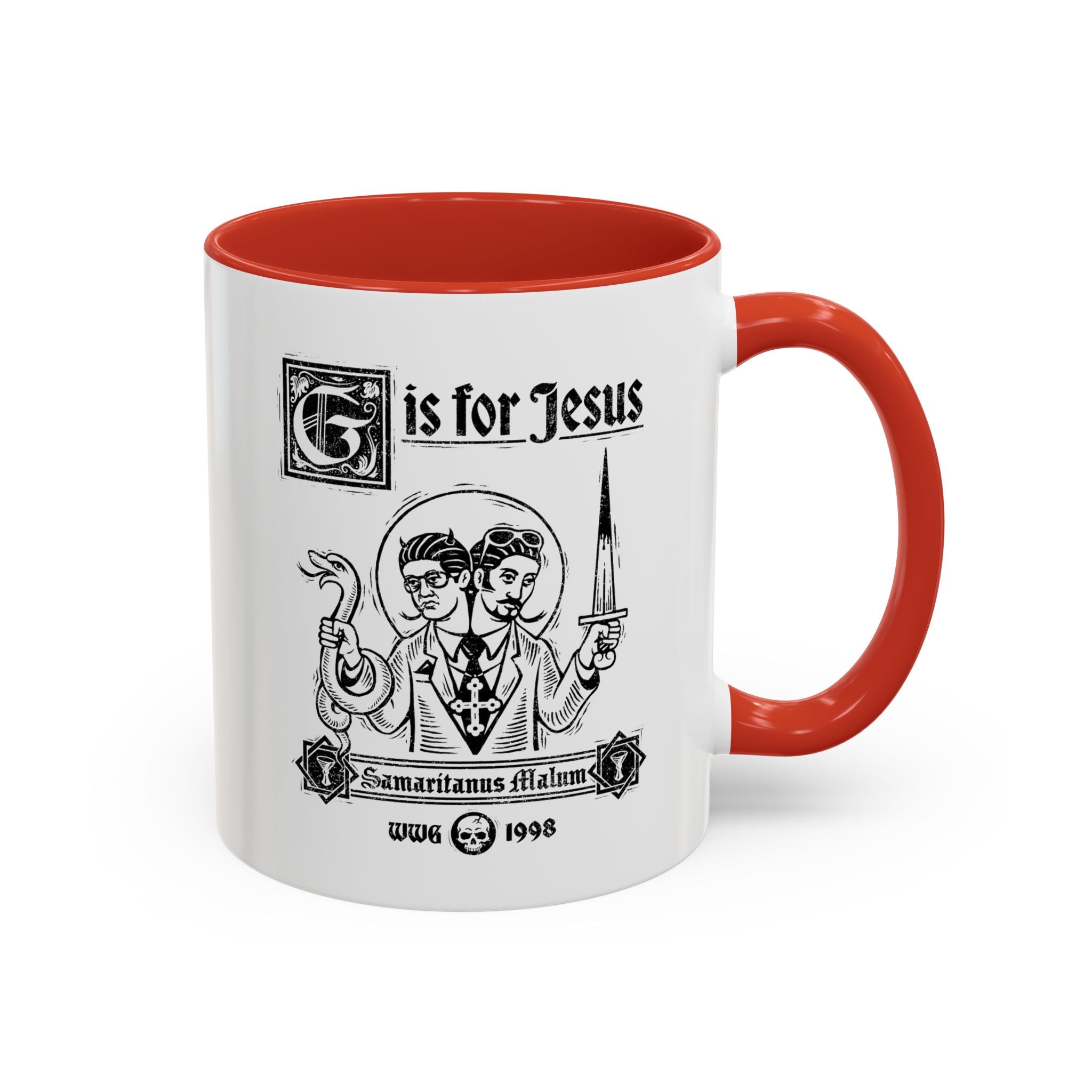 シカマァク サイクロジーザス G A-MEN Guns N’ Jesus G is for Jesus Mug – Wizards With Guns Shop