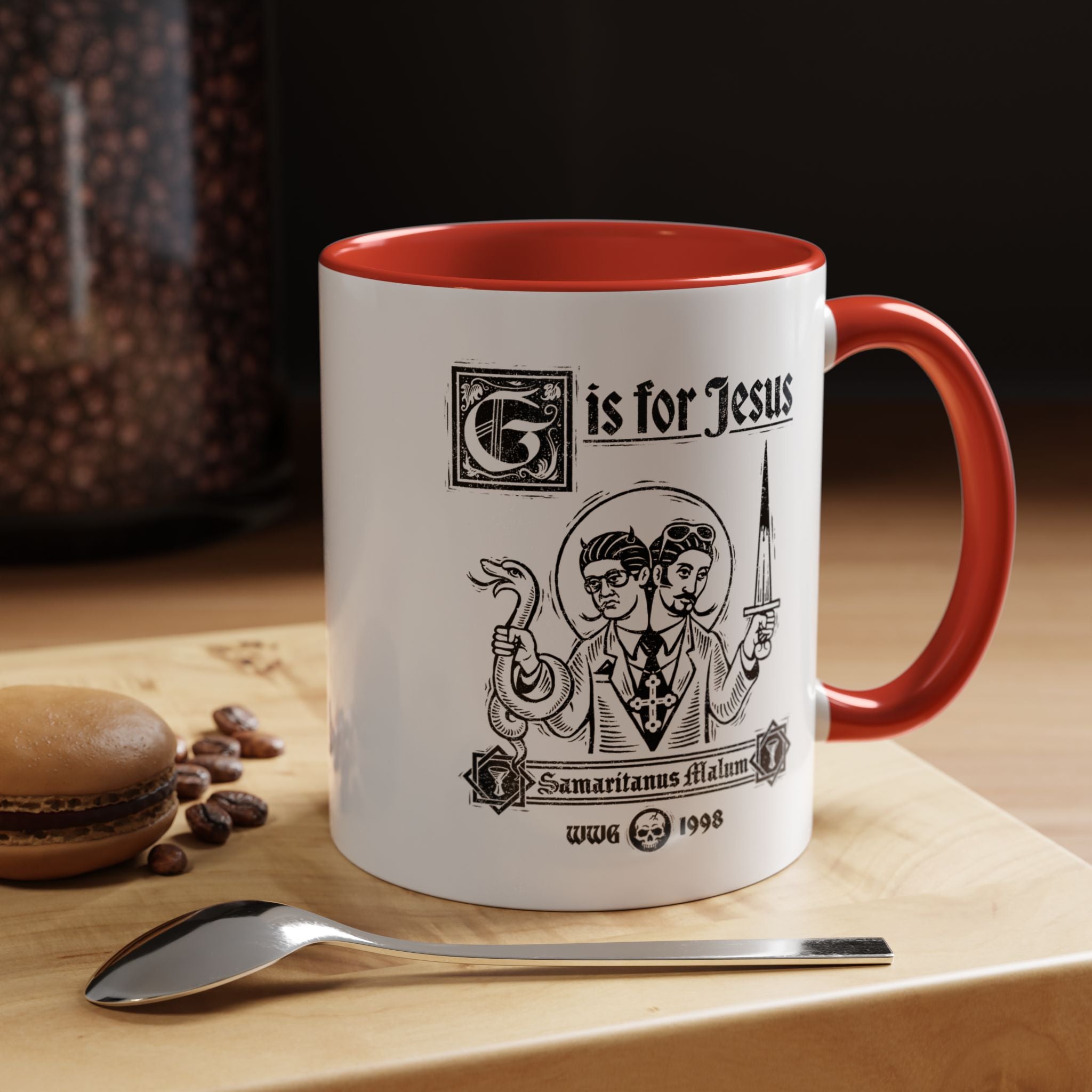 シカマァク サイクロジーザス G A-MEN Guns N’ Jesus G is for Jesus Mug – Wizards With Guns Shop