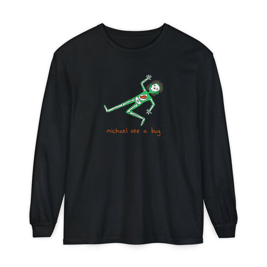 Michael Ate a Bug Long Sleeve T-Shirt (Skeleton Variant)