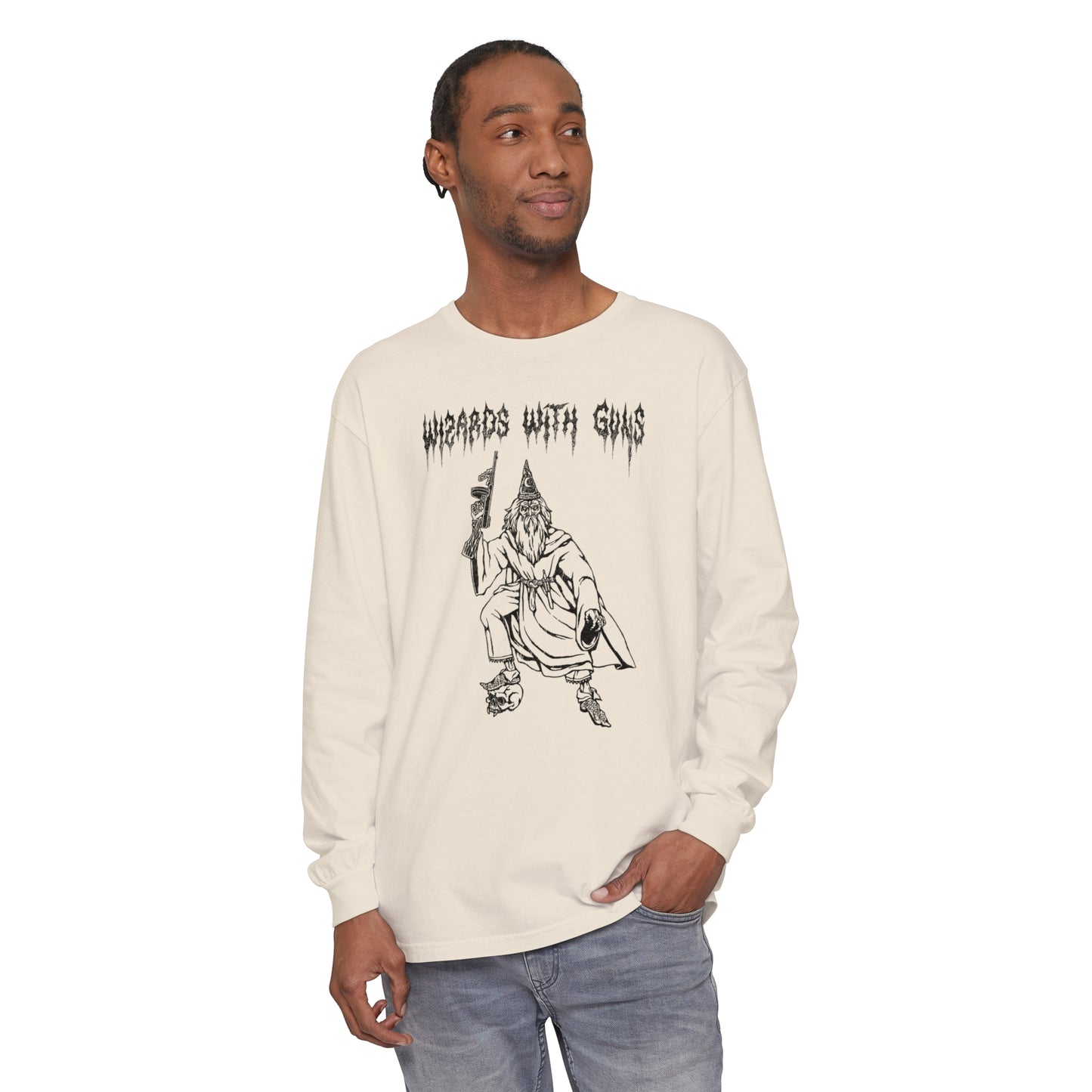 Wizard Tommy Gun Long Sleeve T-Shirt