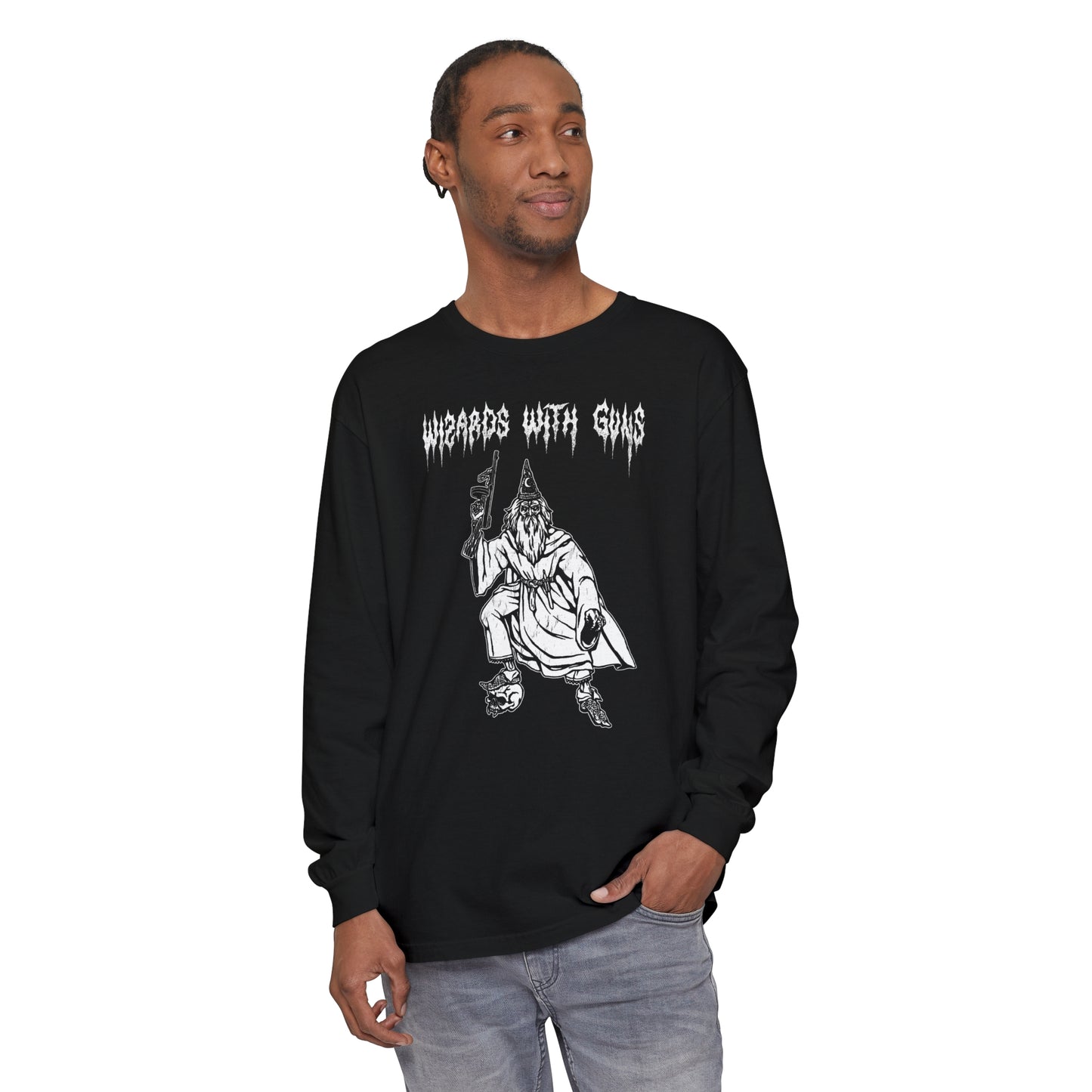 Wizard Tommy Gun Long Sleeve T-Shirt