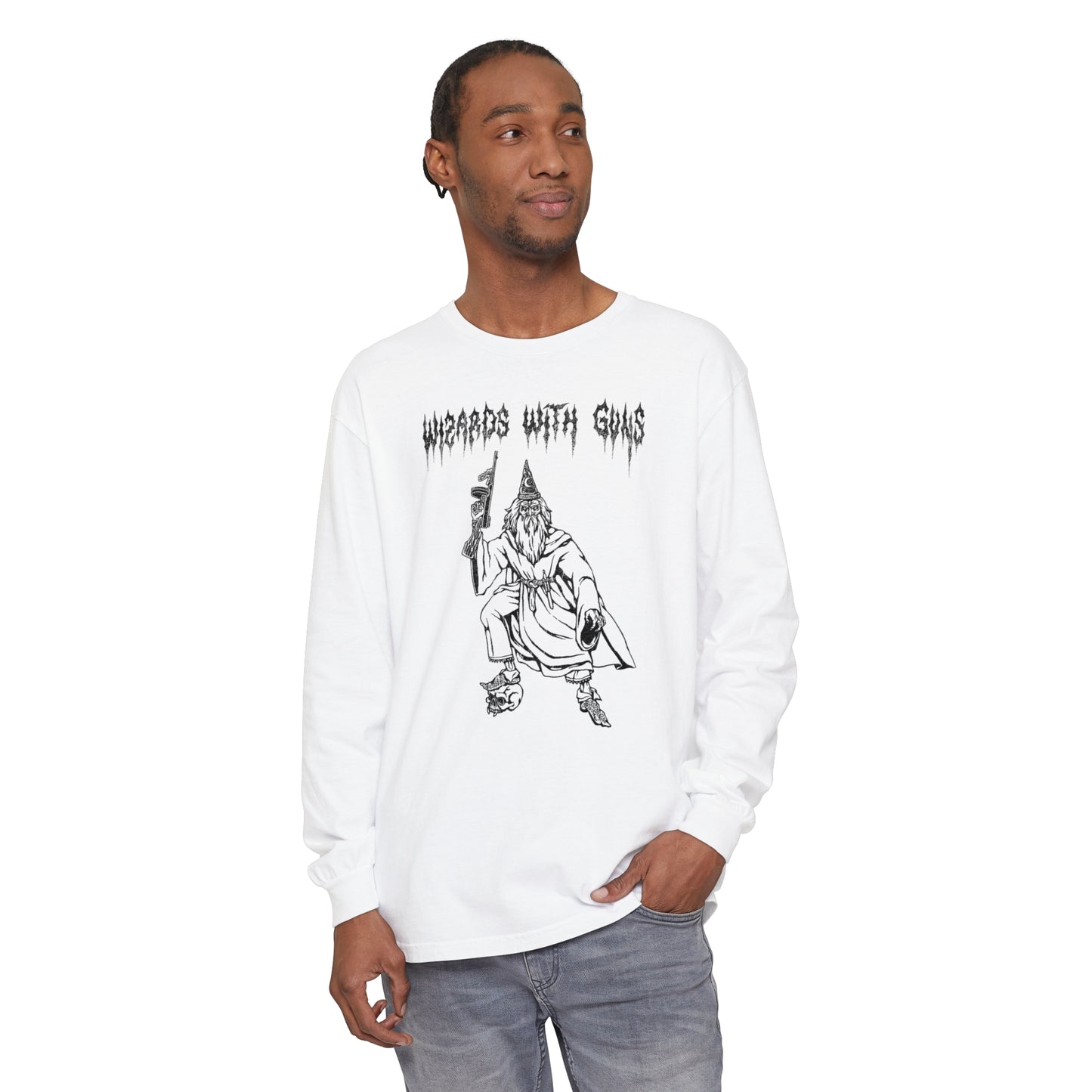 Wizard Tommy Gun Long Sleeve T-Shirt