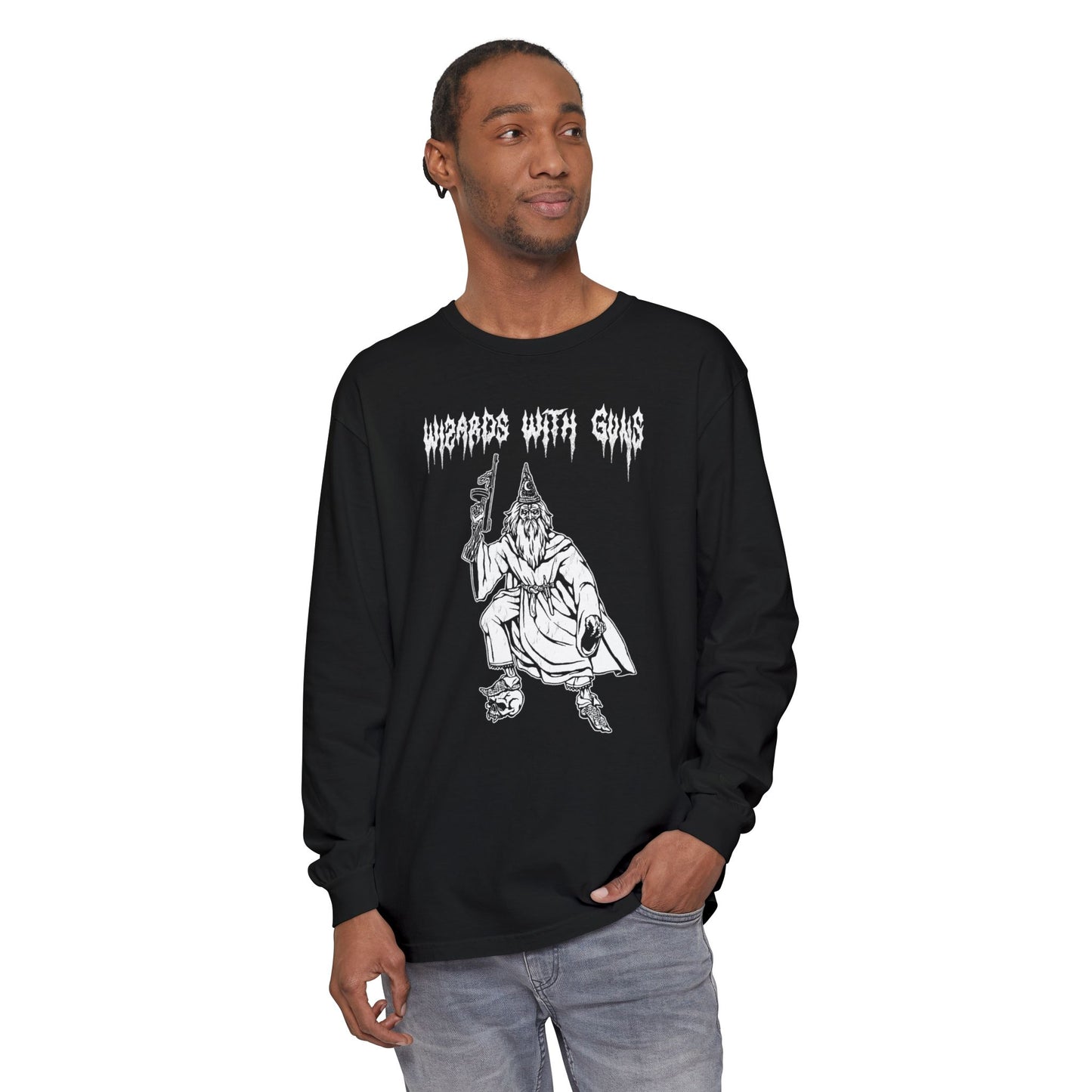 Wizard Tommy Gun Long Sleeve T-Shirt