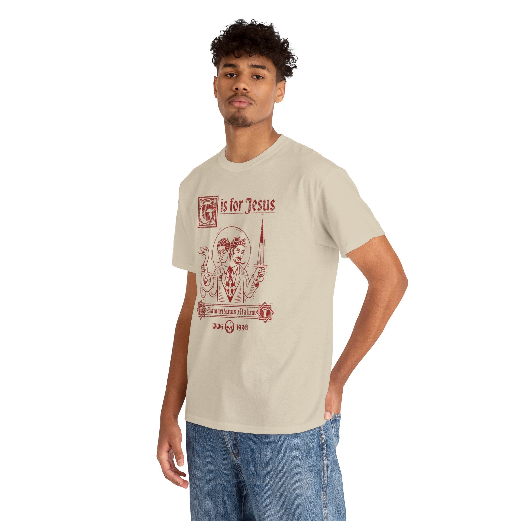 G is for Jesus T-shirt (Red Print) – Wizards With Guns Shop